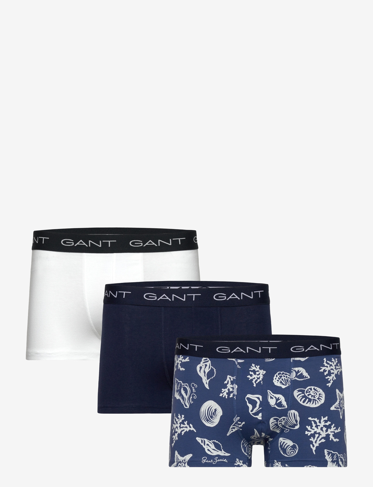 GANT - SHELL PRINT TRUNK 3-PACK - boxer briefs - vintage blue - 0