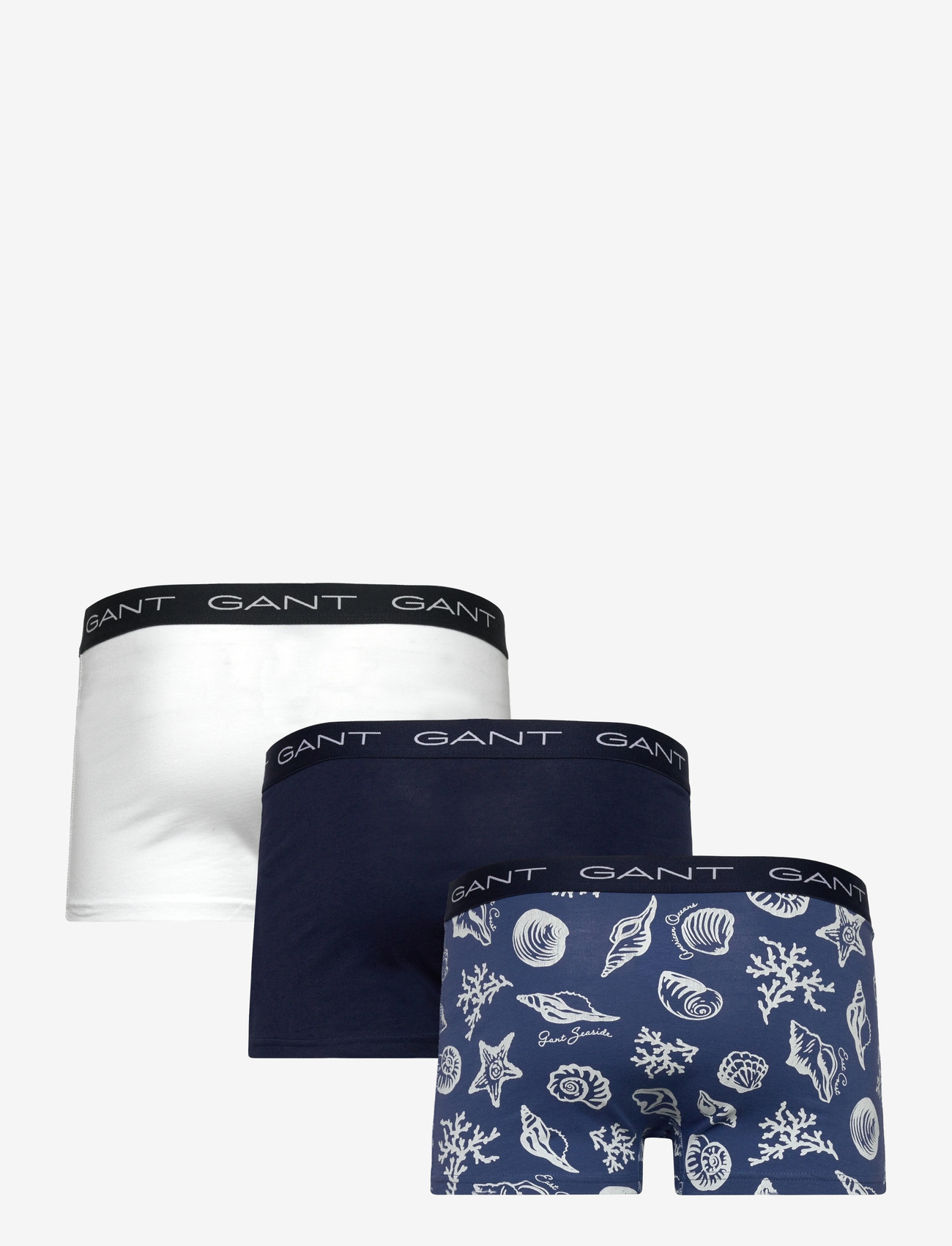 GANT - SHELL PRINT TRUNK 3-PACK - boxer briefs - vintage blue - 1
