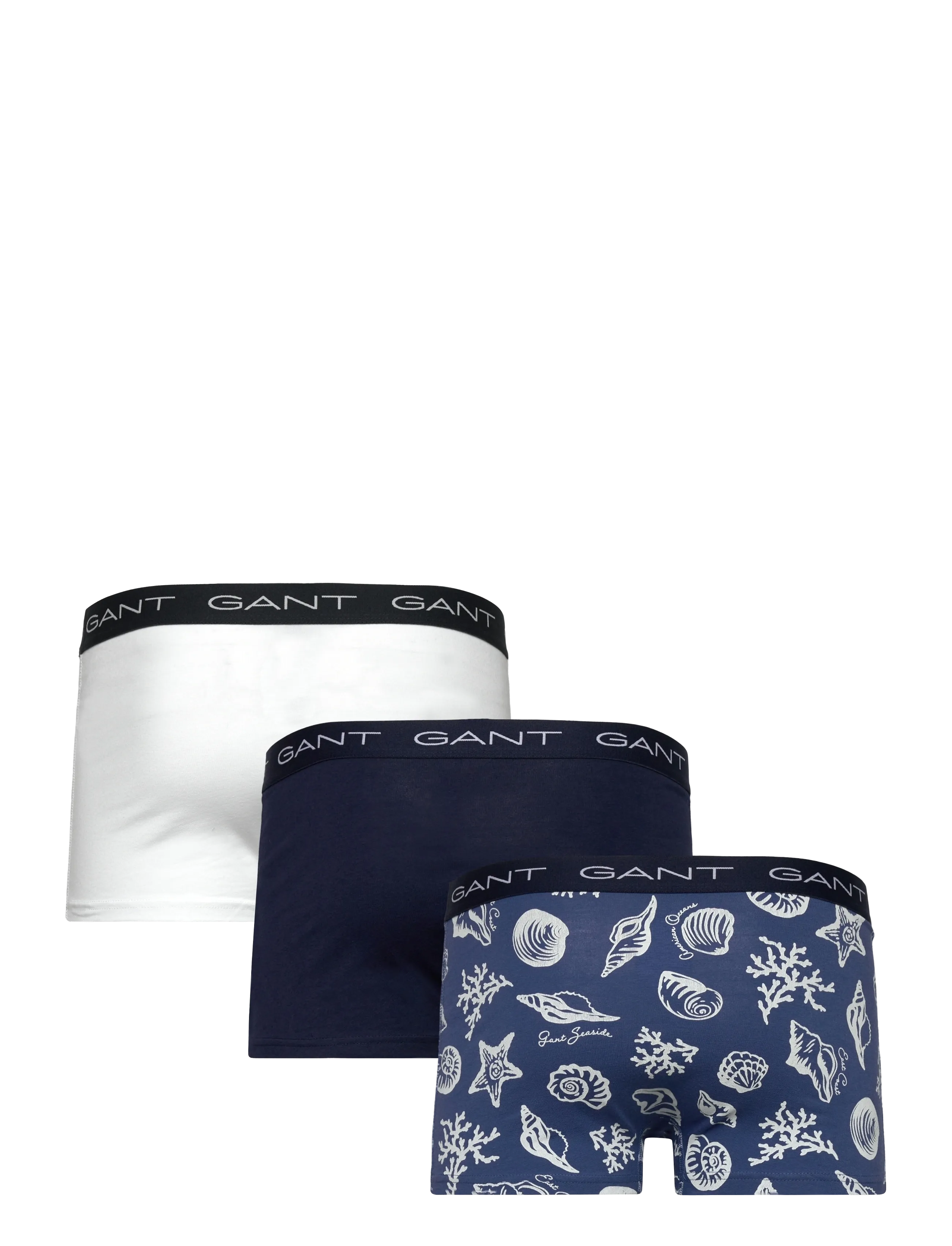 Gant - SHELL PRINT TRUNK 3-PACK - boxershorts - vintage blue - 1
