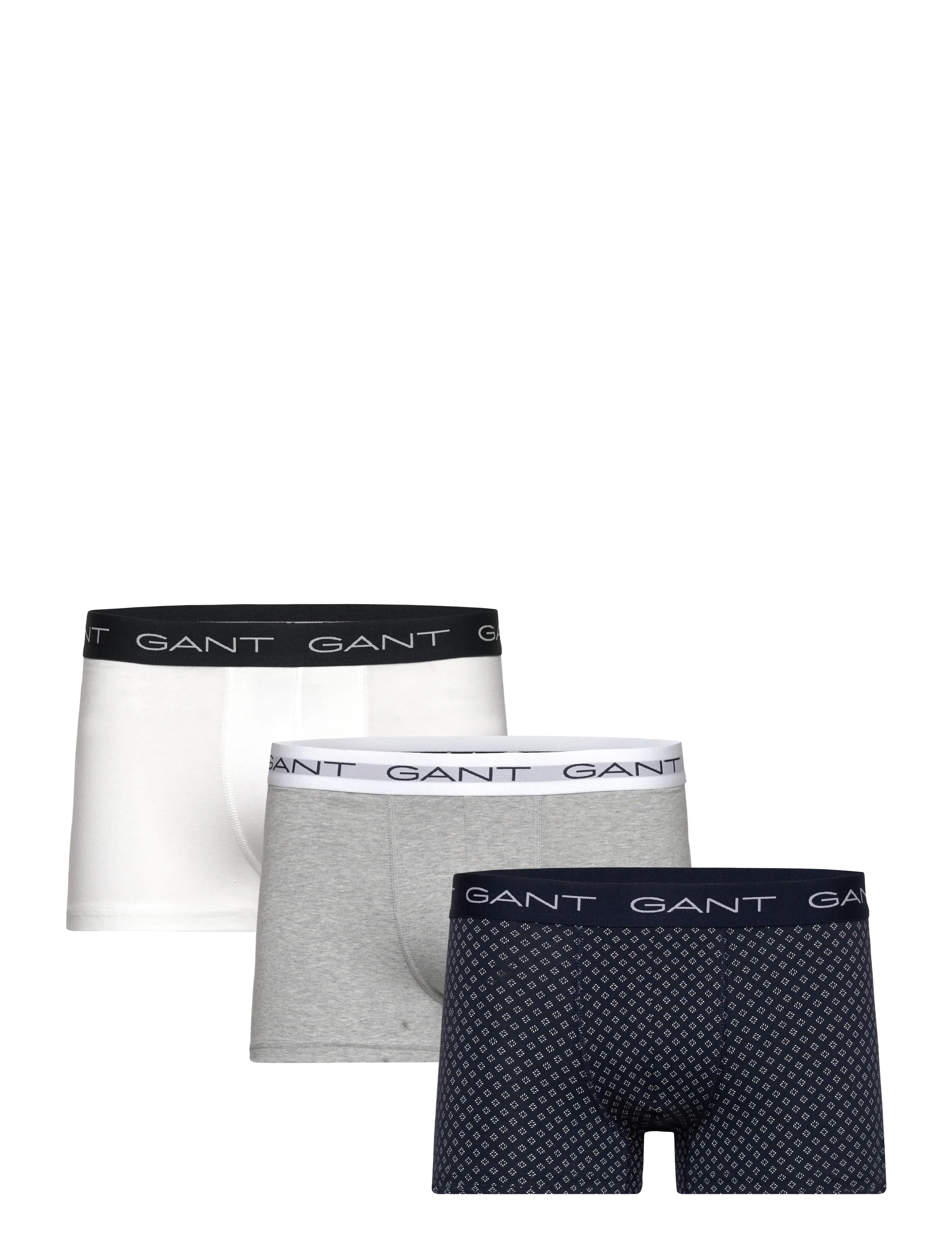 GANT MICRO PRINT TRUNK 3-PACK - Preppy - MARINE / grey