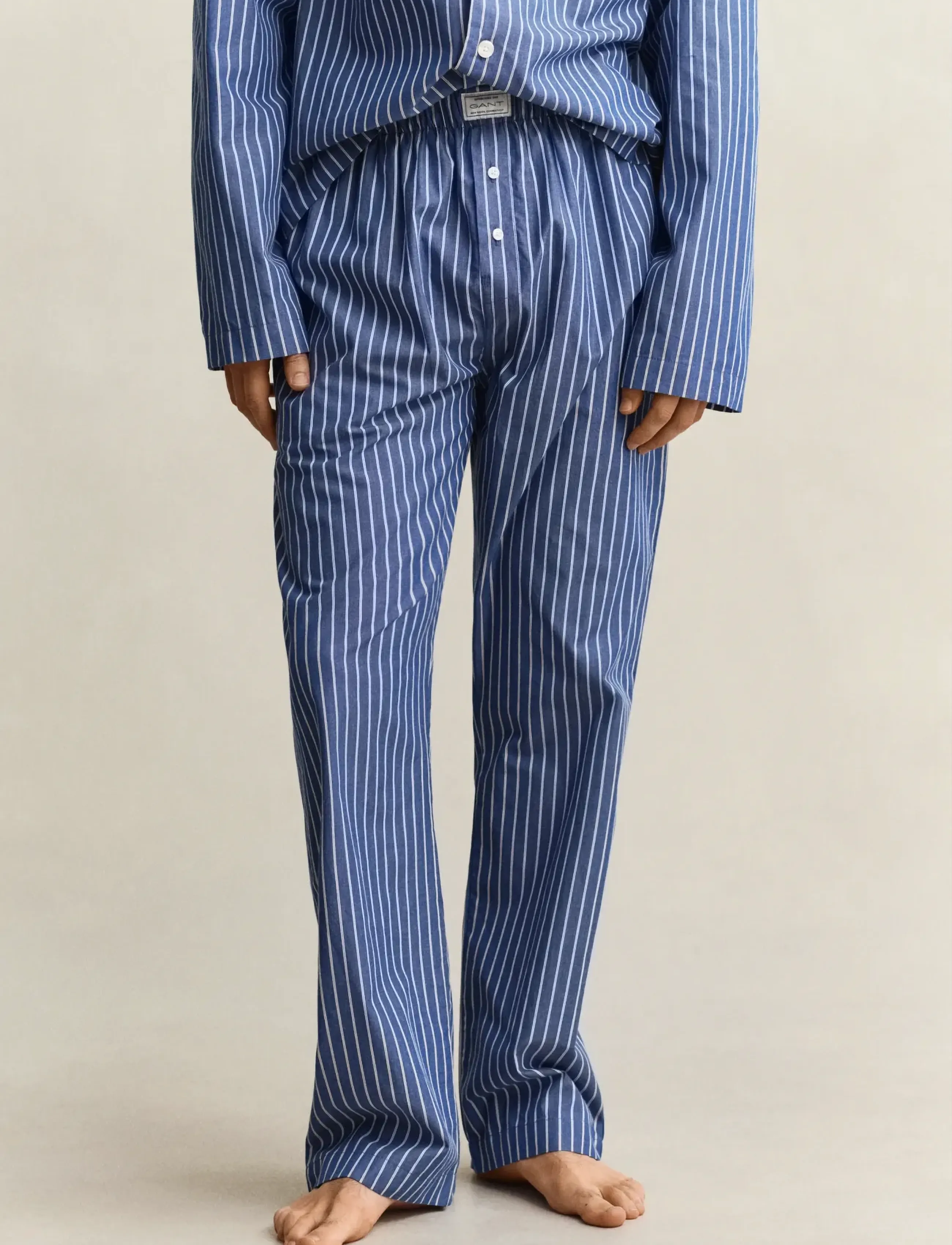 Gant - STRIPED POPLIN PAJAMA SET - nattøj sæt - deep cobalt - 3