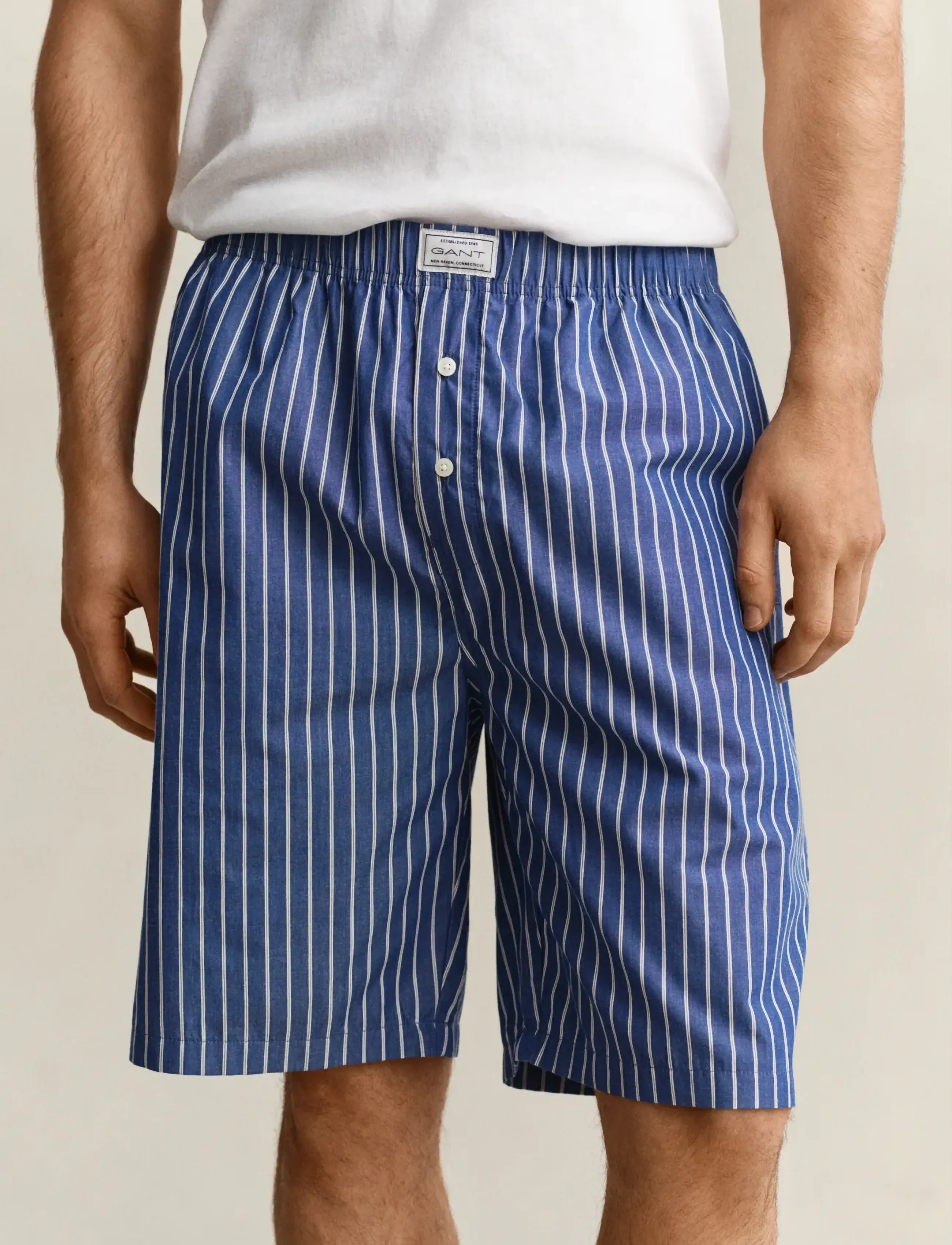 Gant - STRIPED POPLIN PAJAMA SHORTS - deep cobalt - 3