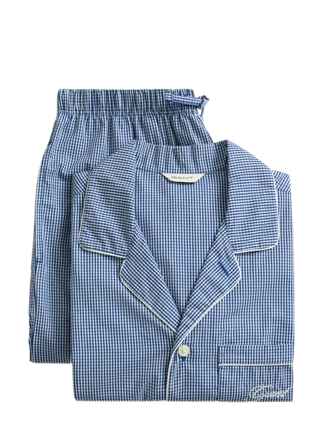 GANT MINI GINGHAM POPLIN PAJAMA SET - Aluspesu - COLLEGE BLUE / blue