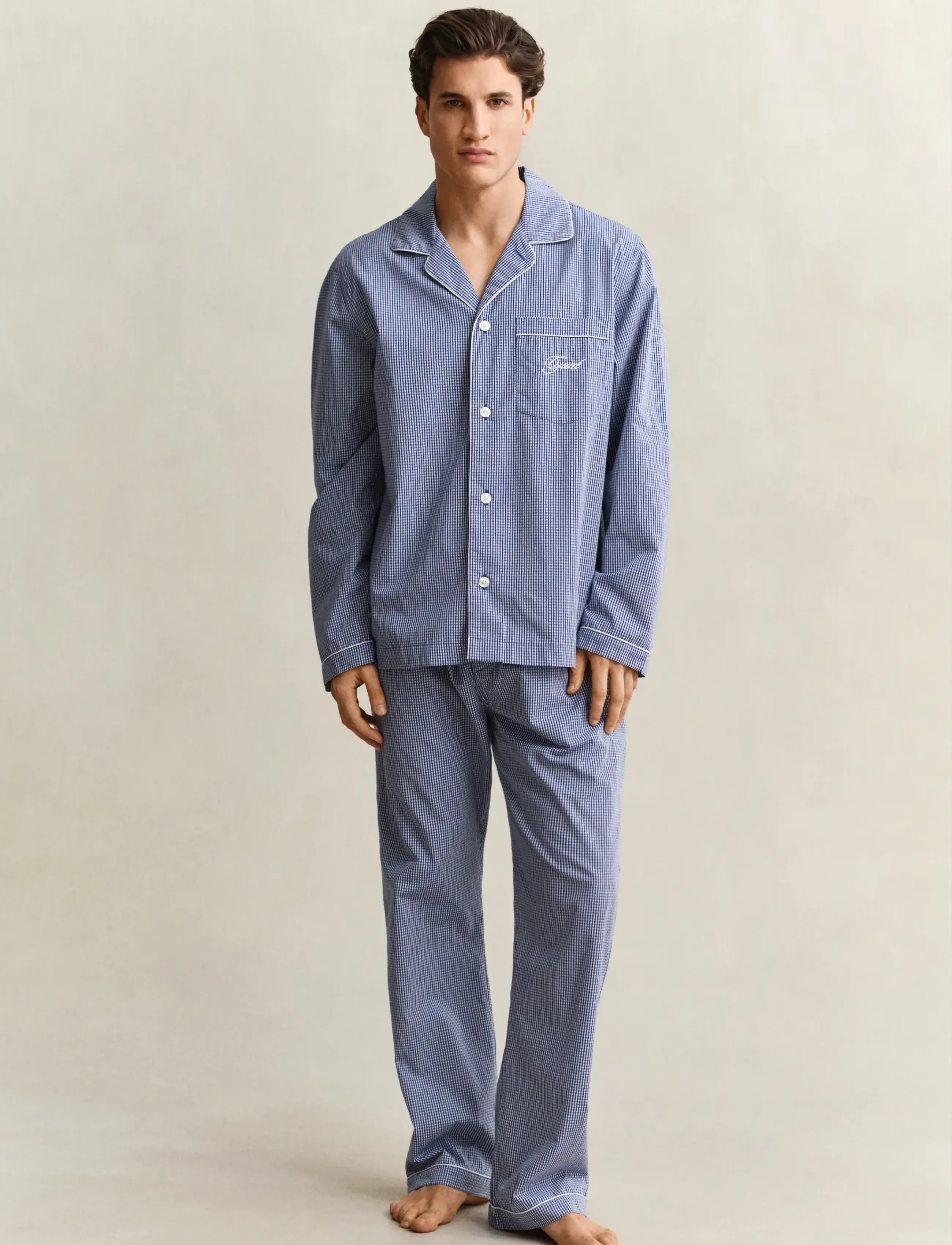 GANT MINI GINGHAM POPLIN PAJAMA SET - Unterwäsche - COLLEGE BLUE / blue