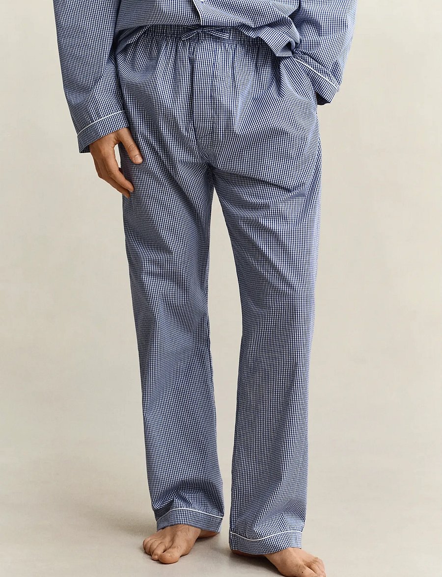 Gant - MINI GINGHAM POPLIN PAJAMA SET - pyjamasets - college blue - 3
