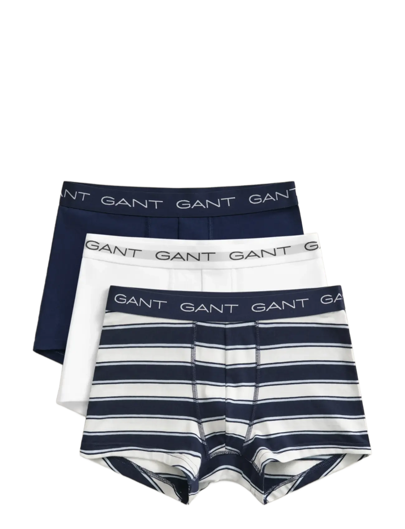 Gant Stripe Trunk 3-Pack, S, Underwear, Marineblau - Boxer Shorts, Männerswear