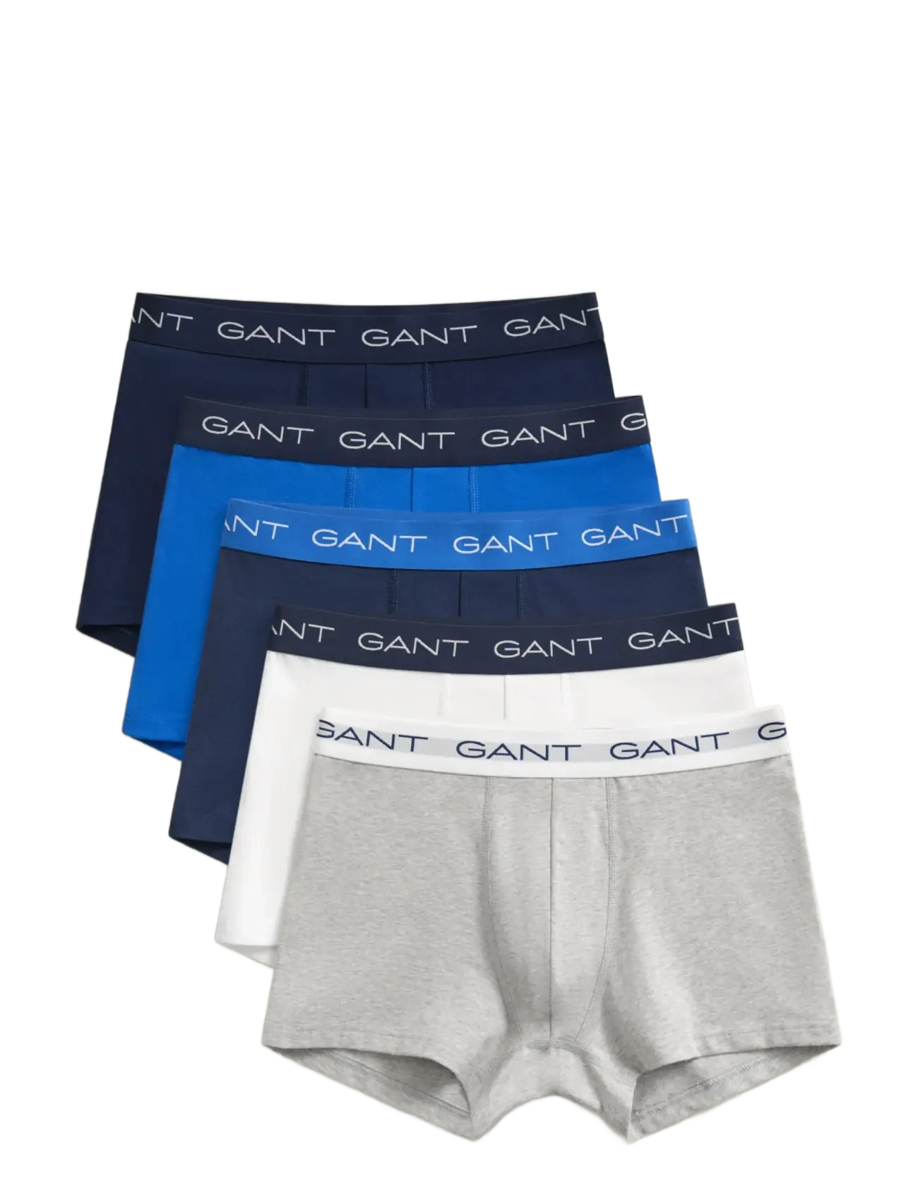 Gant Trunk 5-Pack, Mænd, Trunks 5-Pak, Blå, Str: L
