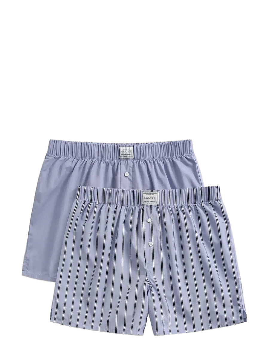 Gant - STRIPED BOXER SHORTS 2-PACK - lavender blue - 1