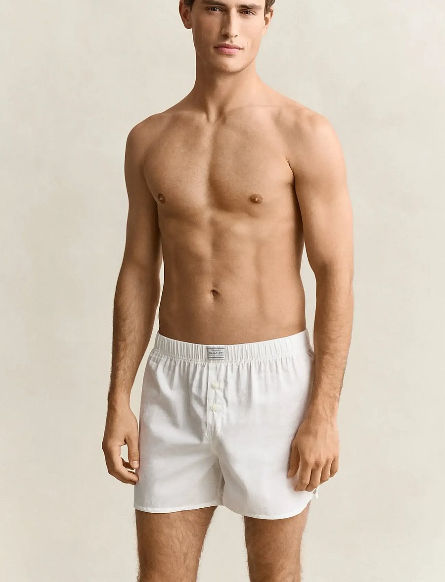 Gant - WOVEN COTTON BOXER 2-PACK - eggshell - 0
