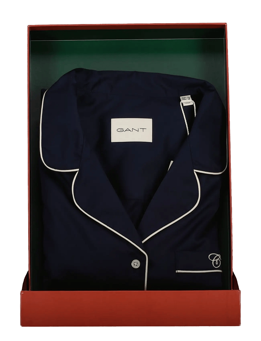 Gant - SATIN PAJAMA SET - pyjamas - evening blue - 0