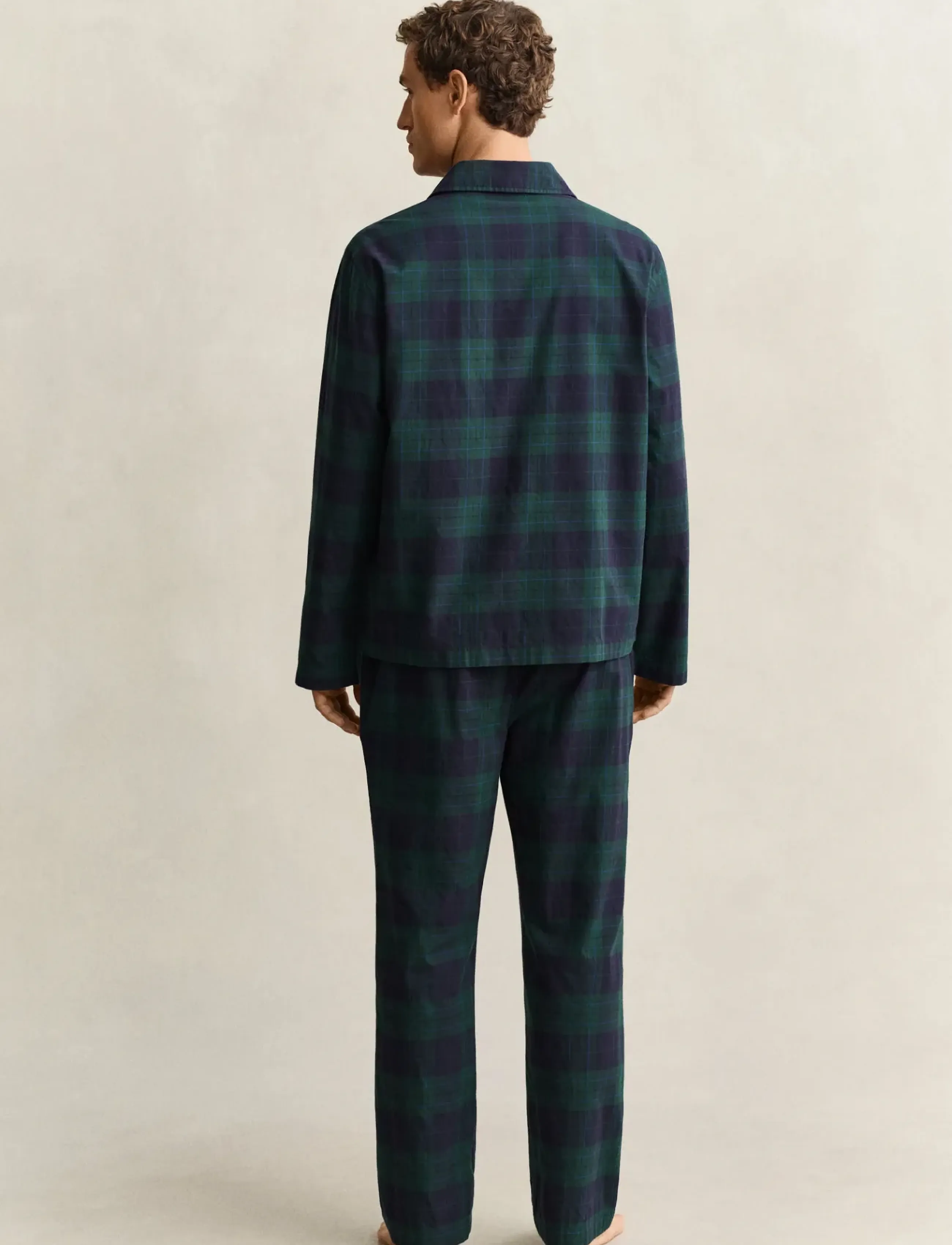 Gant - CHECKED PAJAMA SET GIFTBOX - pyjamasets - tartan green - 2