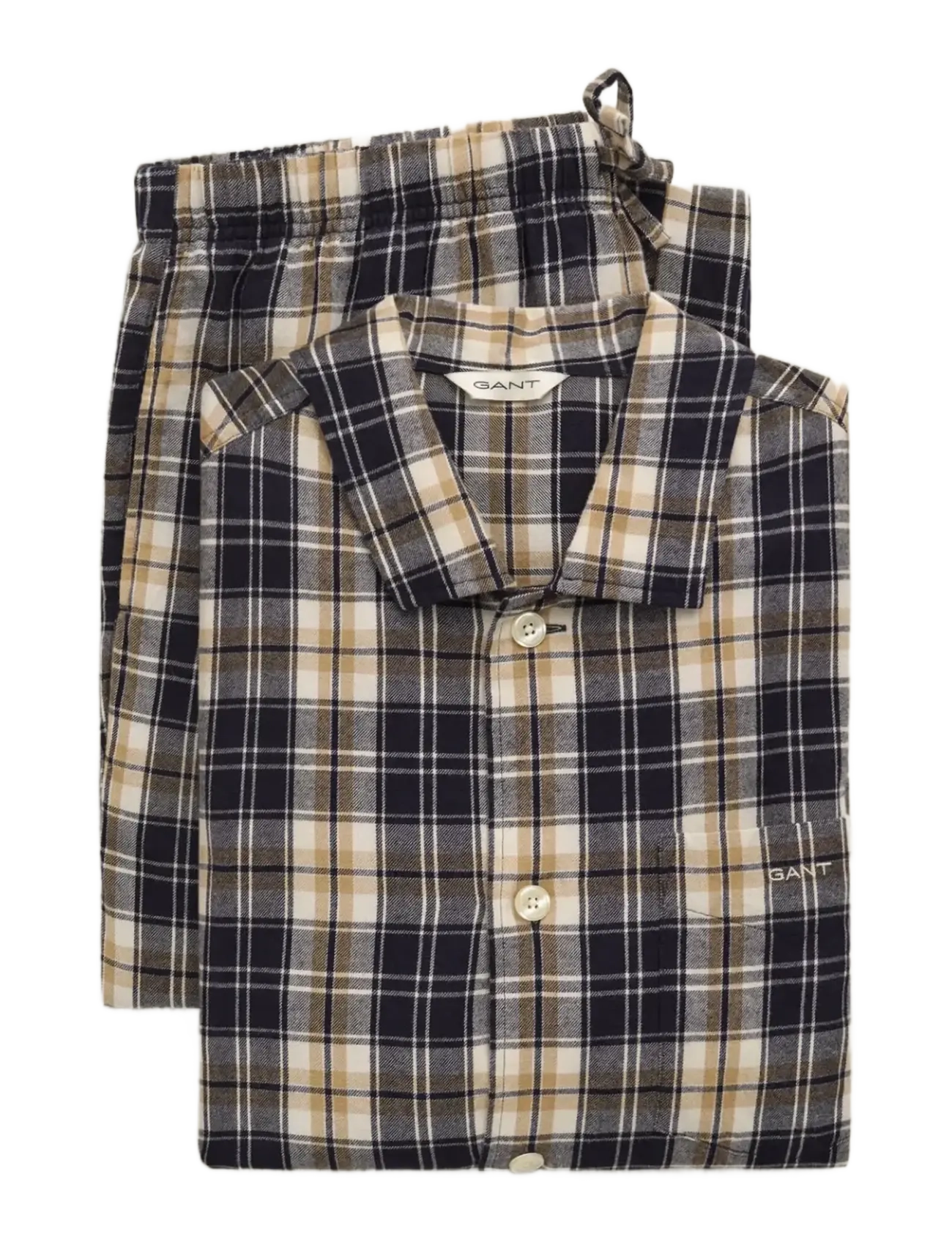 Gant CHECKED PYJAMA SET - Gant - EVENING BLUE / navy