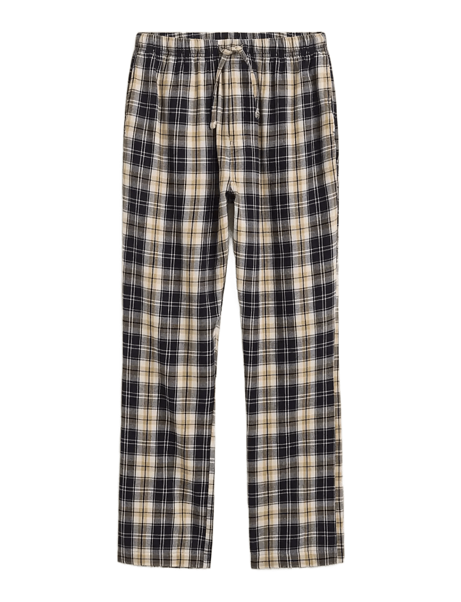 Gant - CHECKED PYJAMA PANTS - pyjamahosen - evening blue - 1