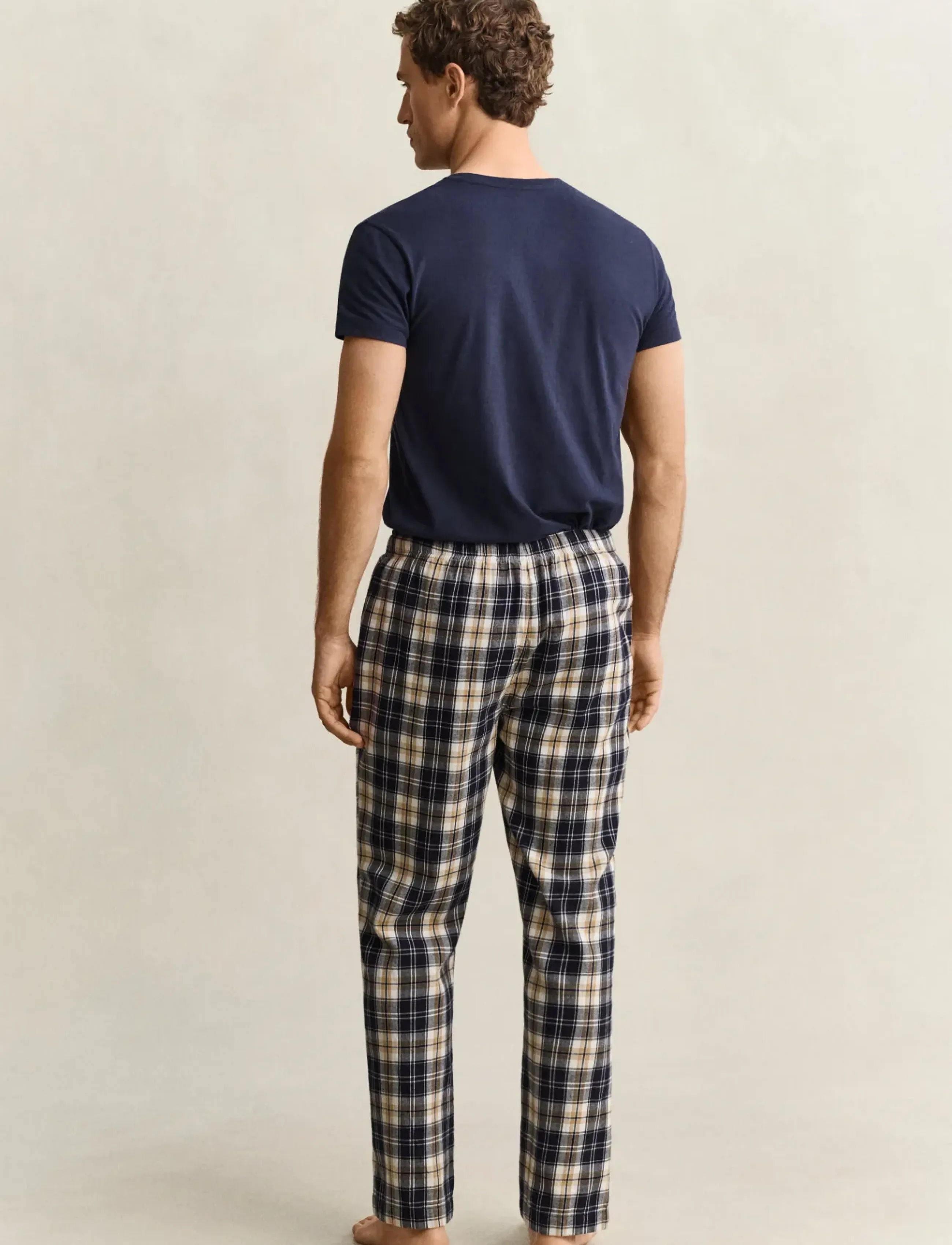 Gant - CHECKED PYJAMA PANTS - pyjamahosen - evening blue - 2