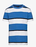 RELAXED STRIPED T-SHIRT - DAY BLUE