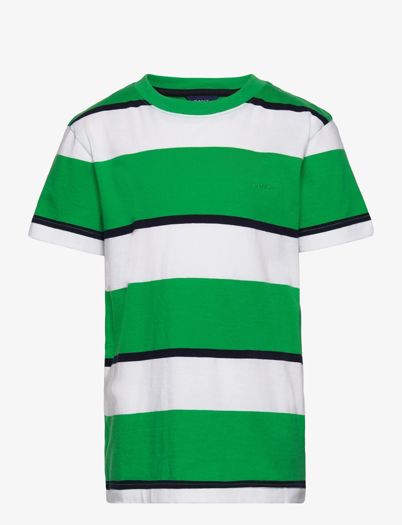 GANT - RELAXED STRIPED T-SHIRT - lyhythihaiset t-paidat - mid green - 0