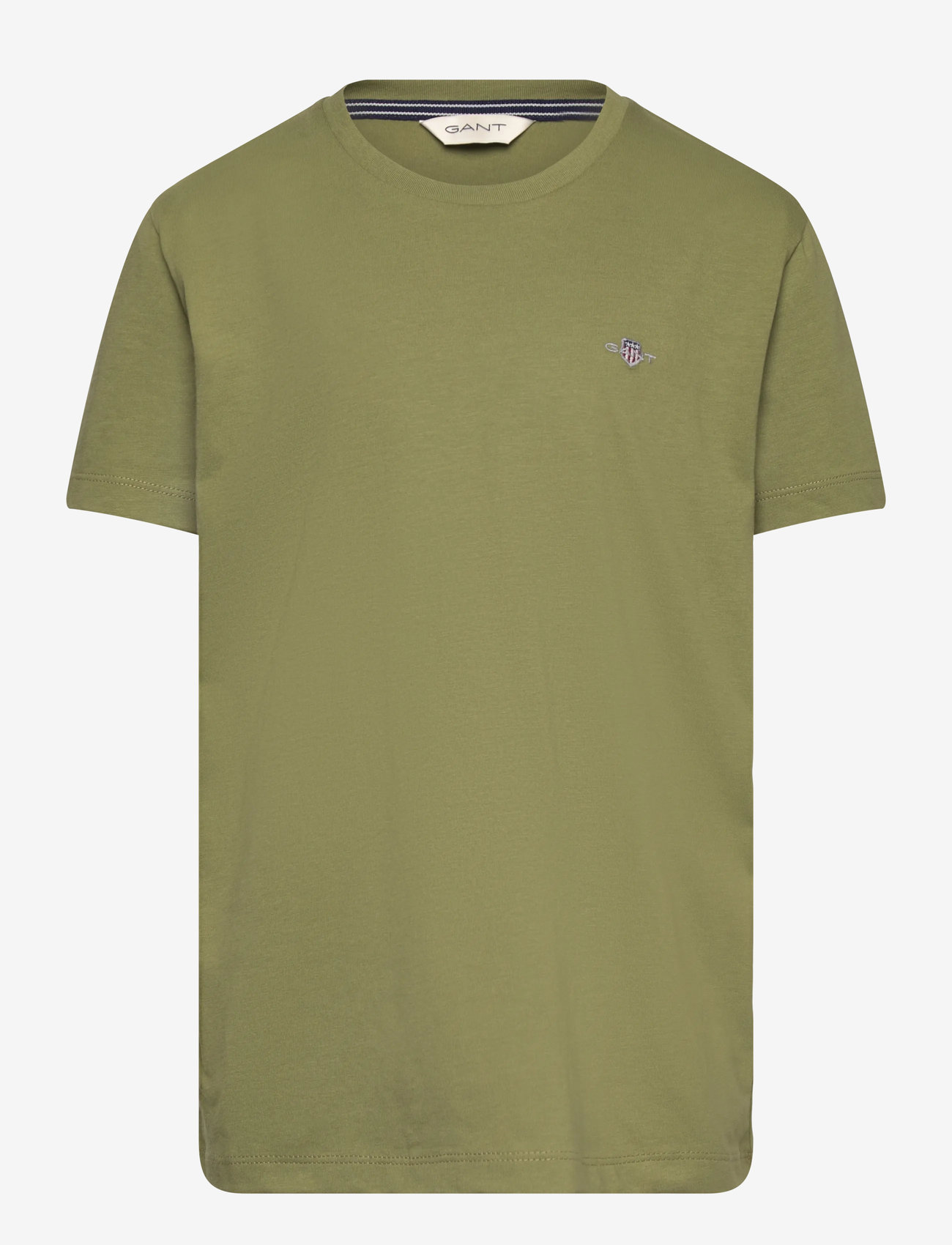 Gant - SHIELD SS T-SHIRT - lühikeste varrukatega t-särgid - washed olive - 0