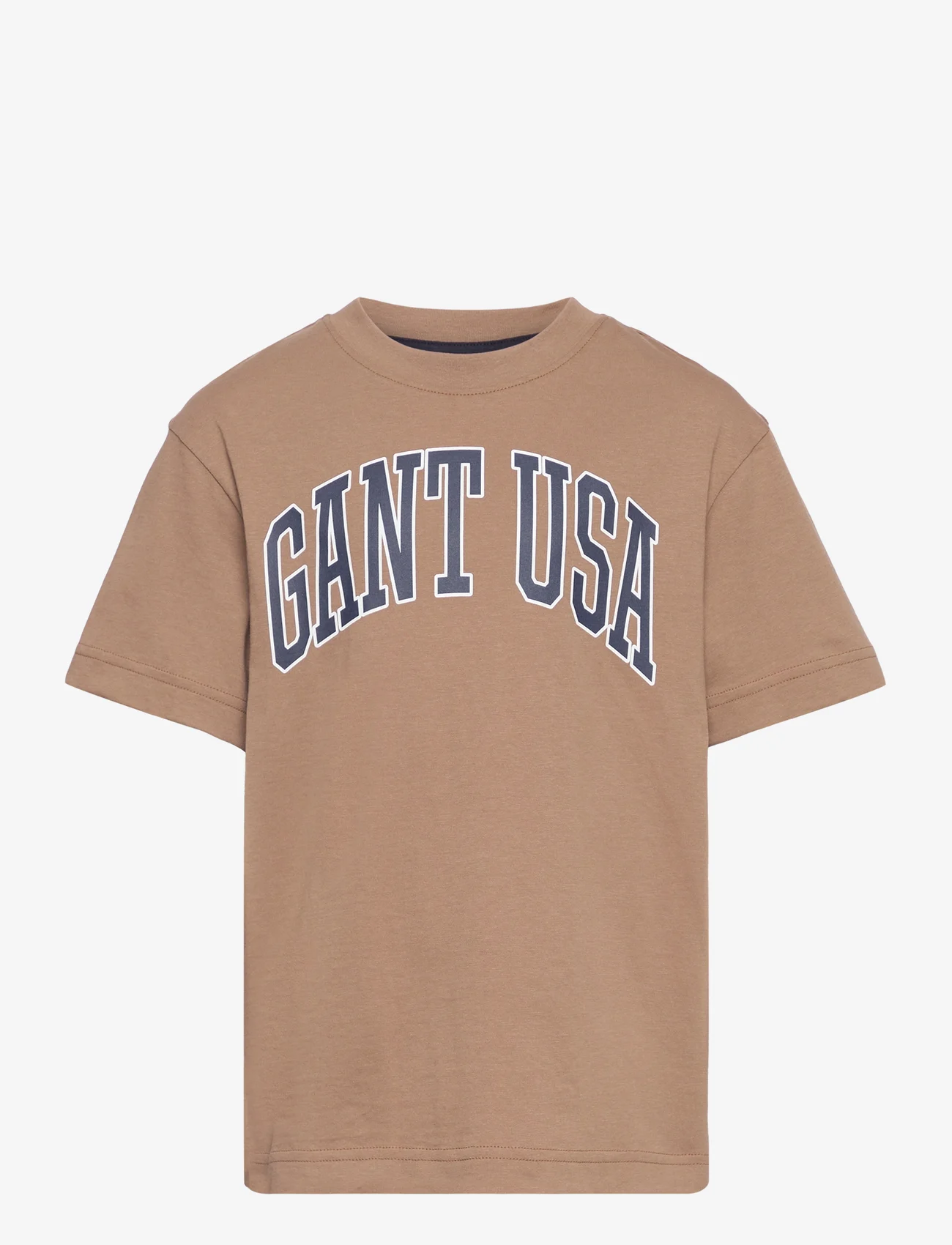 GANT - OVERSIZED GANT USA T-SHIRT - marškinėliai trumpomis rankovėmis - cocoa brown - 0