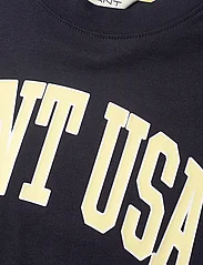 GANT - OVERSIZED GANT USA T-SHIRT - short-sleeved t-shirts - evening blue - 2