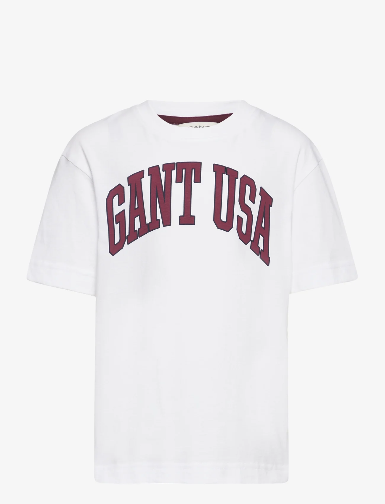 GANT - OVERSIZED GANT USA T-SHIRT - kortärmade t-shirts - white - 0