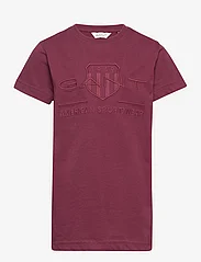 GANT - TONAL AS SS T-SHIRT - marškinėliai trumpomis rankovėmis - deep grape purple - 0