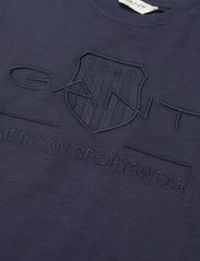 GANT - TONAL AS SS T-SHIRT - kortärmade t-shirts - evening blue - 2