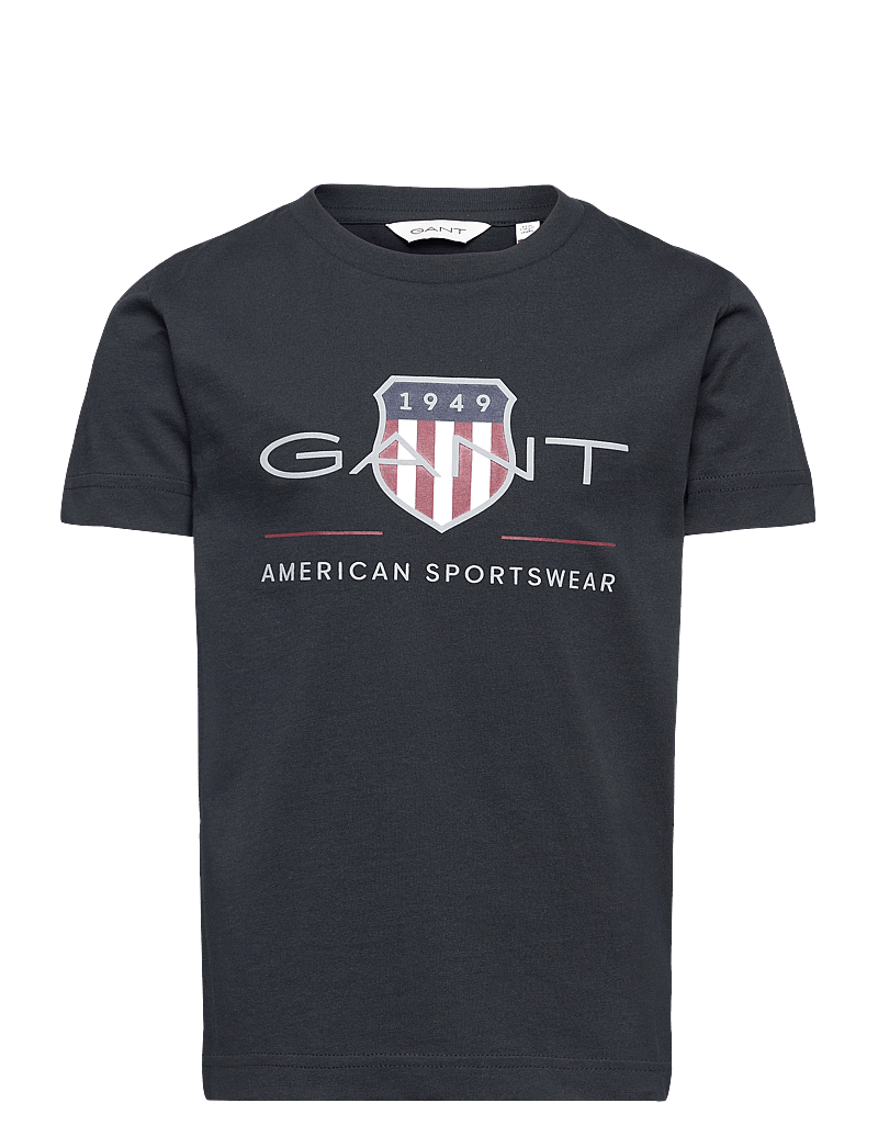 GANT - ARCHIVE SHIELD SS T-SHIRT - short-sleeved t-shirts - black - 0