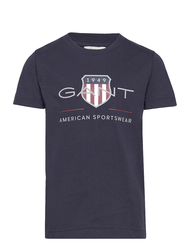 GANT - ARCHIVE SHIELD SS T-SHIRT - kortärmade t-shirts - evening blue - 0