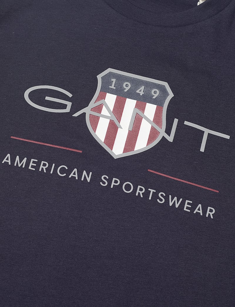 GANT - ARCHIVE SHIELD SS T-SHIRT - kortärmade t-shirts - evening blue - 2