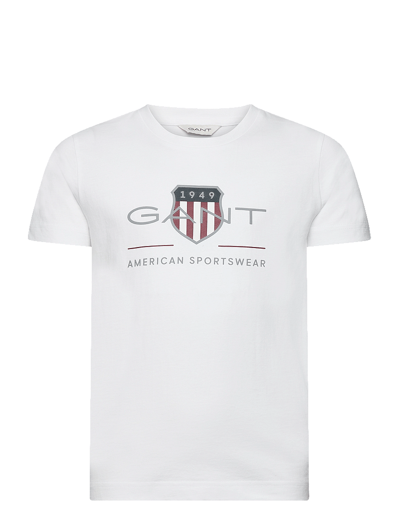 GANT - ARCHIVE SHIELD SS T-SHIRT - short-sleeved t-shirts - white - 0