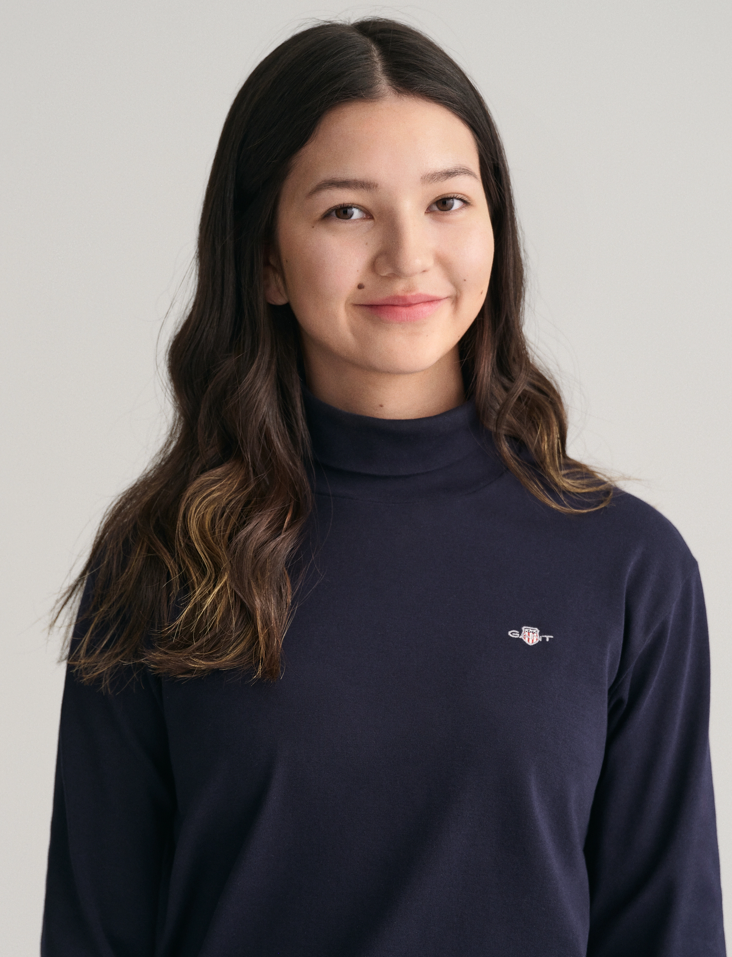 Gant - SHIELD LS TURTLE NECK - polotröjor - evening blue - 4