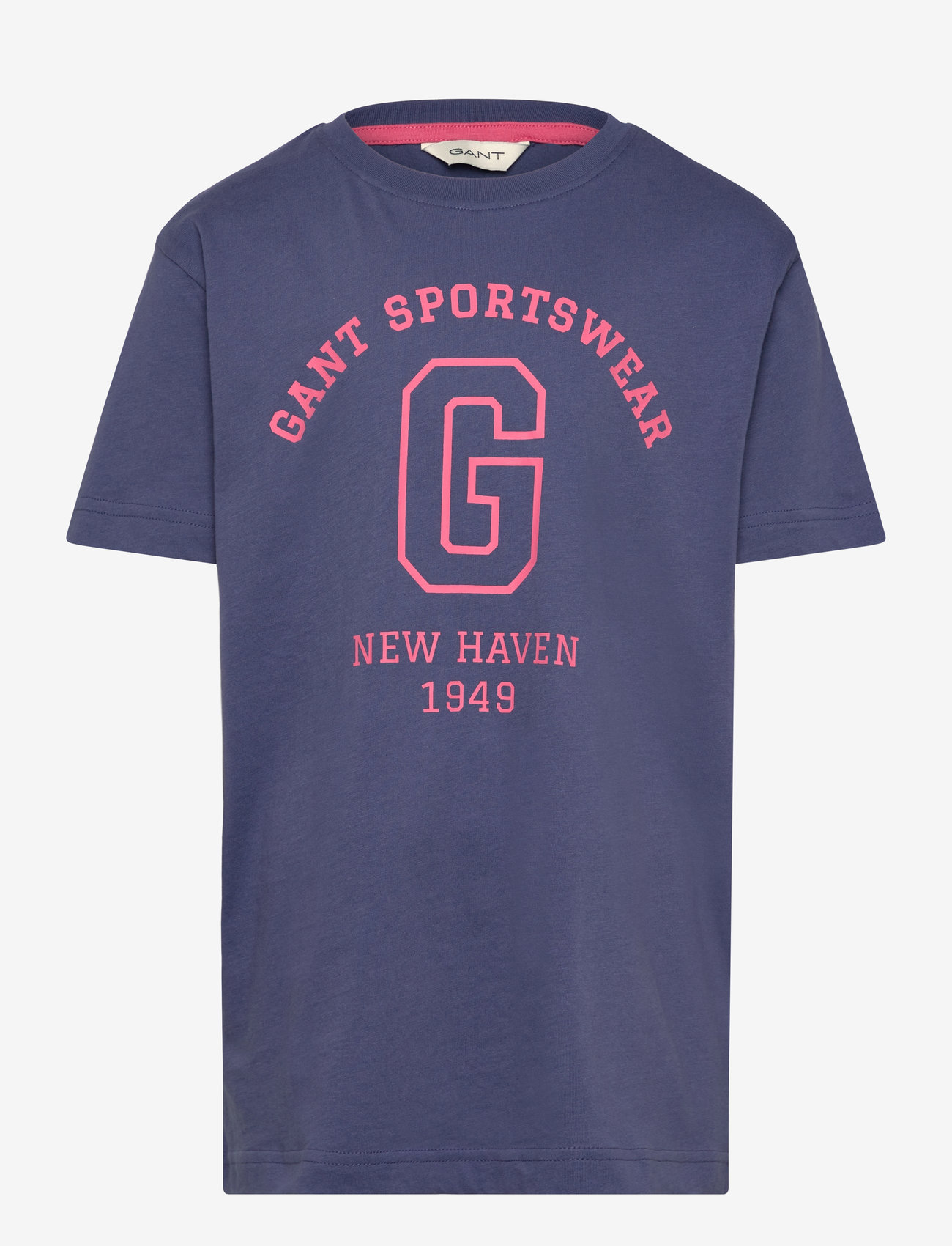 GANT - GANT SPORTSWEAR ARCH T-SHIRT - kortærmede t-shirts - dusty navy - 0