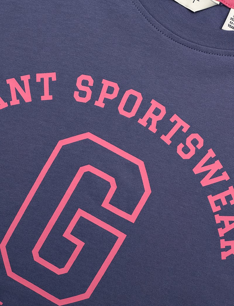 GANT - GANT SPORTSWEAR ARCH T-SHIRT - kurzärmelige - dusty navy - 2