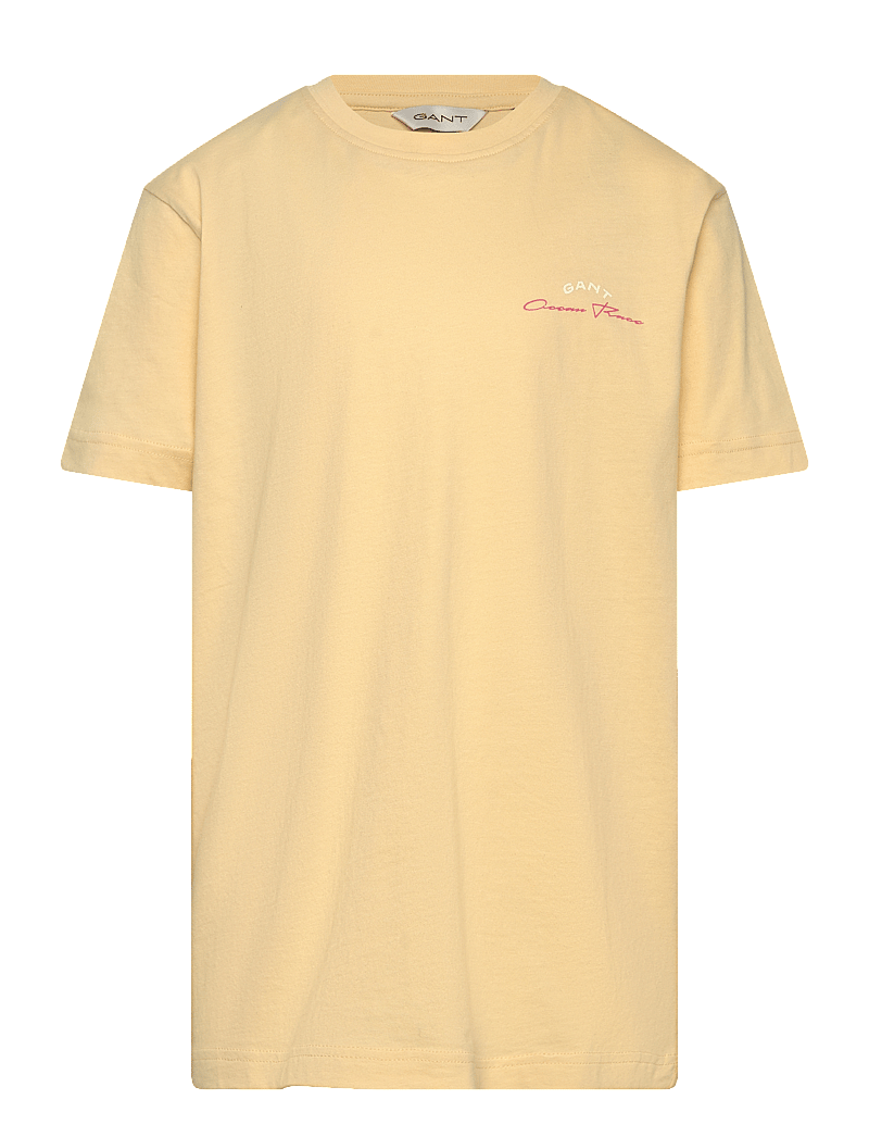 GANT - GANT SAILING GAPHIC T-SHIRT - short-sleeved t-shirts - dusty light yellow - 0