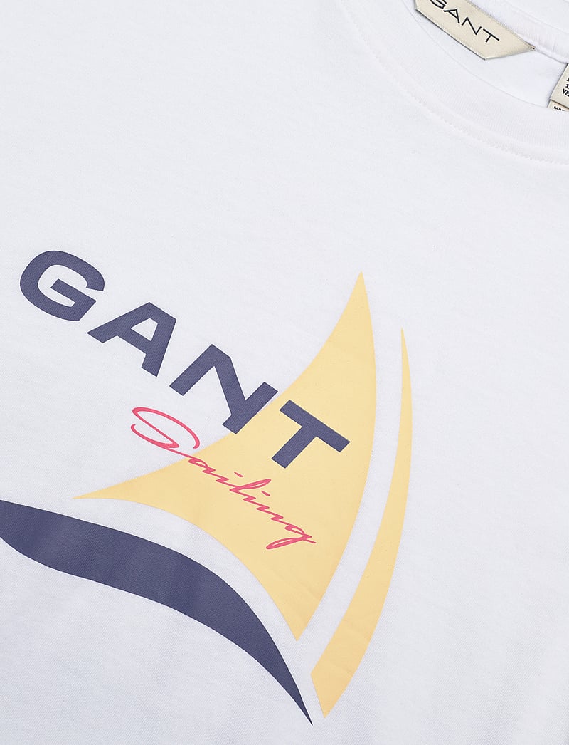 GANT - GANT SAILING GRAPHIC T-SHIRT - kortärmade t-shirts - white - 2