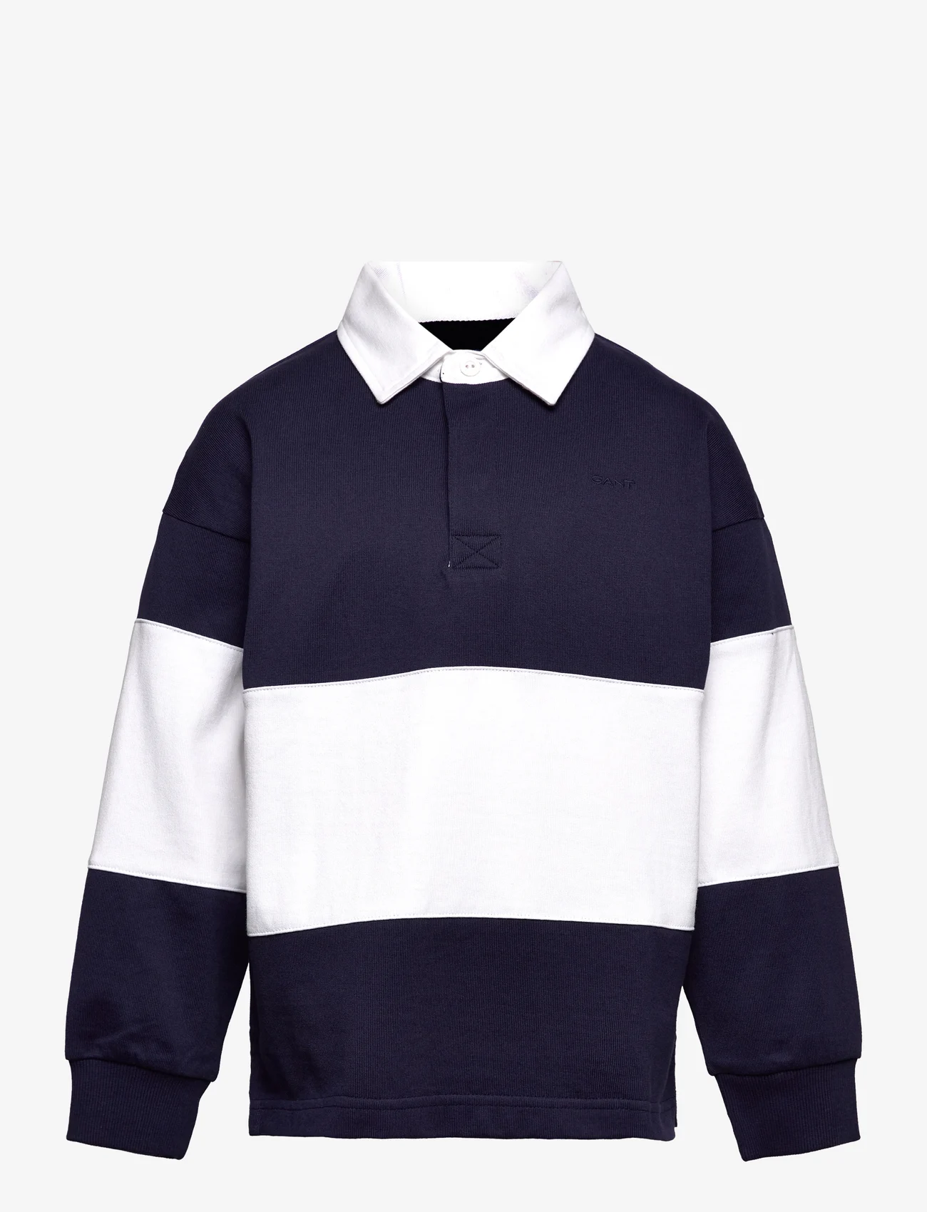 GANT - STRIPED HEAVY RUGGER - polo marškinėliai - classic blue - 0