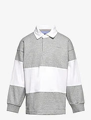 GANT - STRIPED HEAVY RUGGER - polo shirts - light grey melange - 0