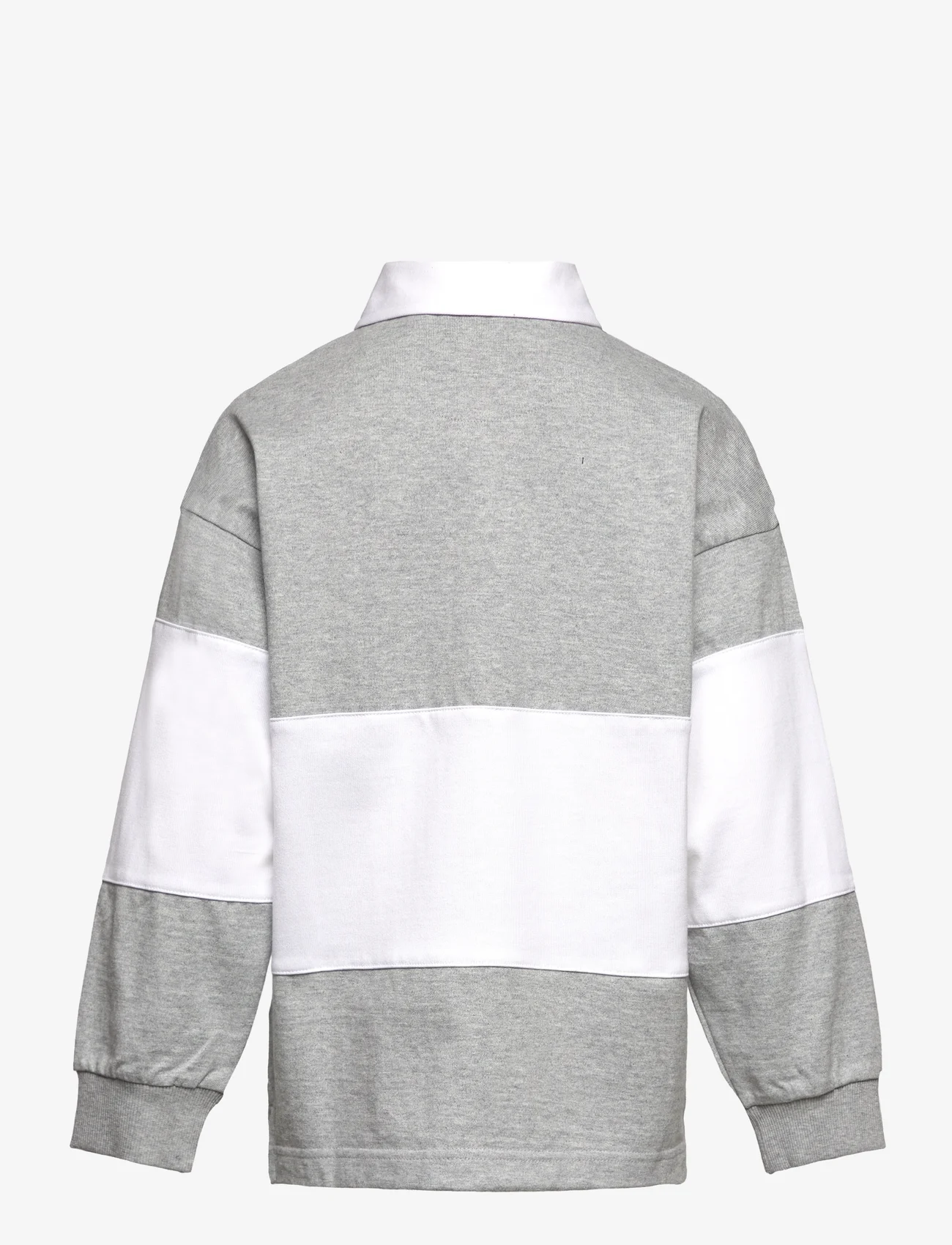 GANT - STRIPED HEAVY RUGGER - polo marškinėliai - light grey melange - 1