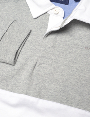 GANT - STRIPED HEAVY RUGGER - polo marškinėliai - light grey melange - 2