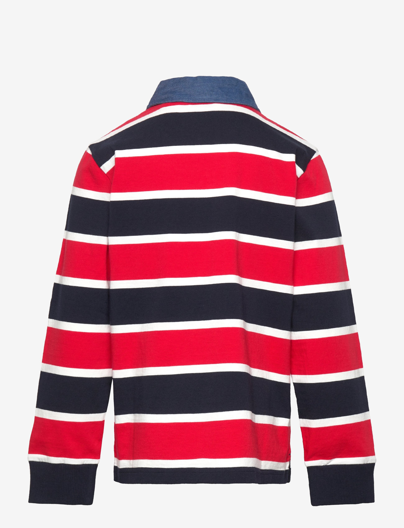 GANT - STRIPED SHIELD RUGGER - langärmelig poloshirt - evening blue - 1