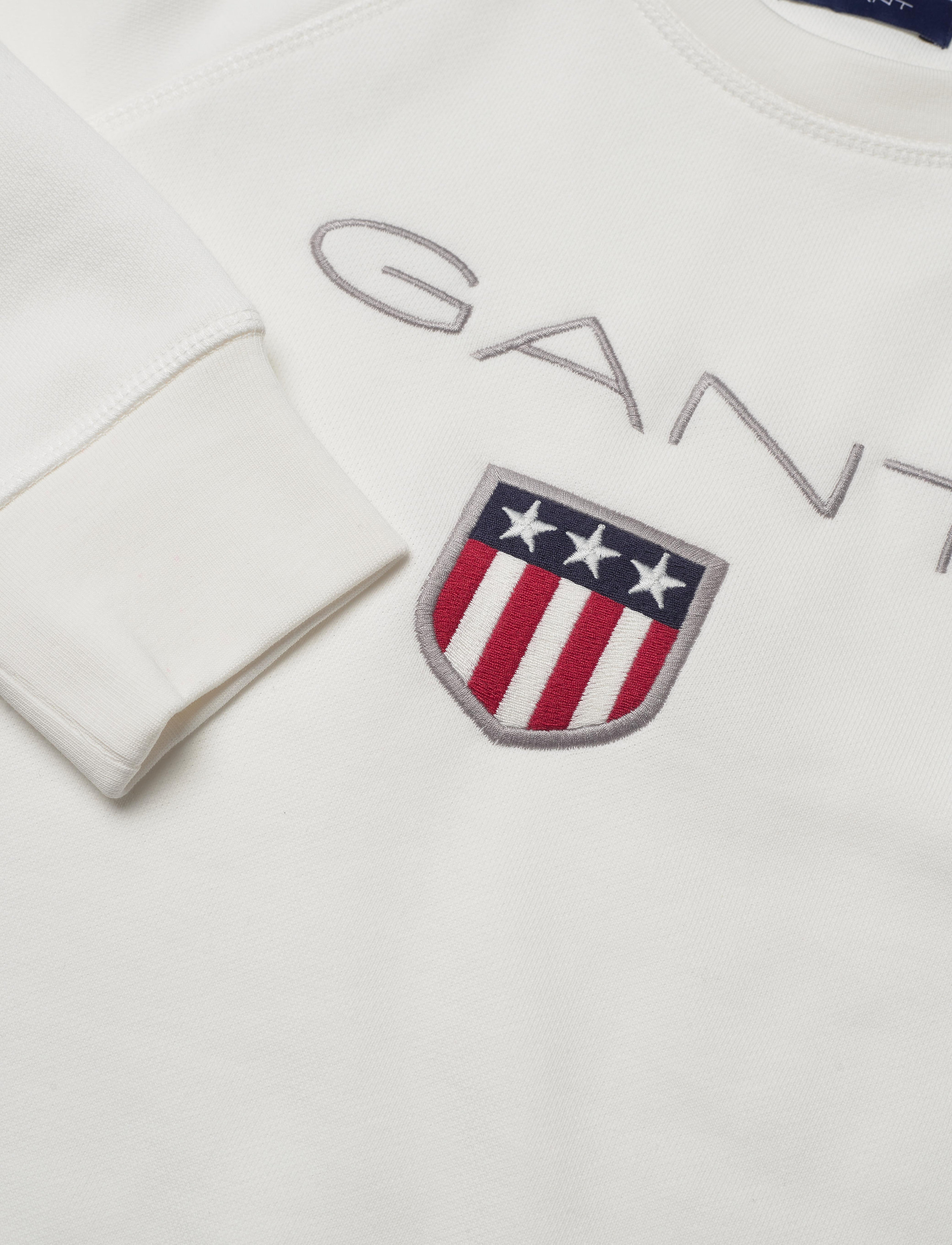 GANT - GANT SHIELD C-NECK SWEAT - eggshell - 2
