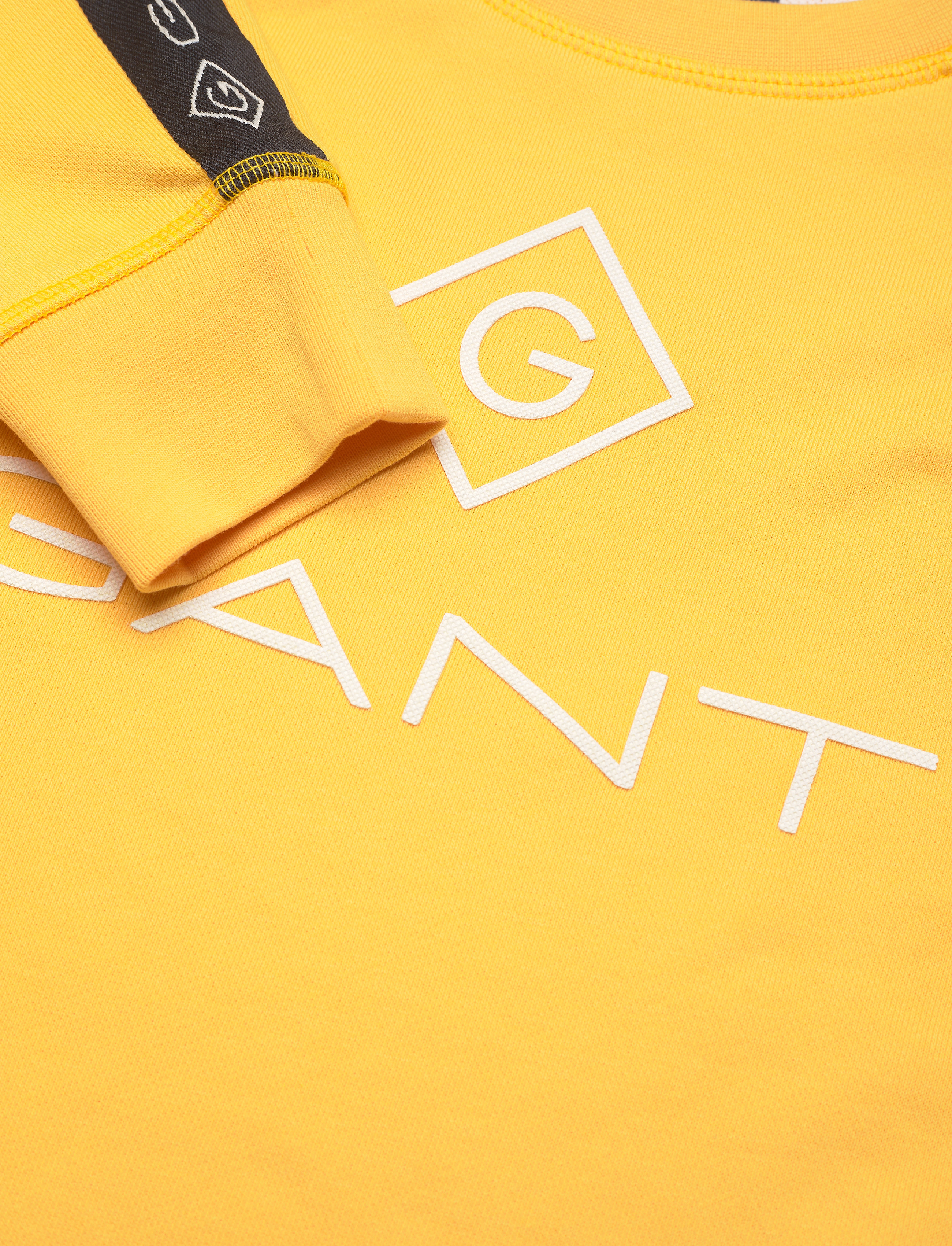 GANT - D1. LOCK UP STRIPE C-NECK SWEAT - solar power yellow - 4