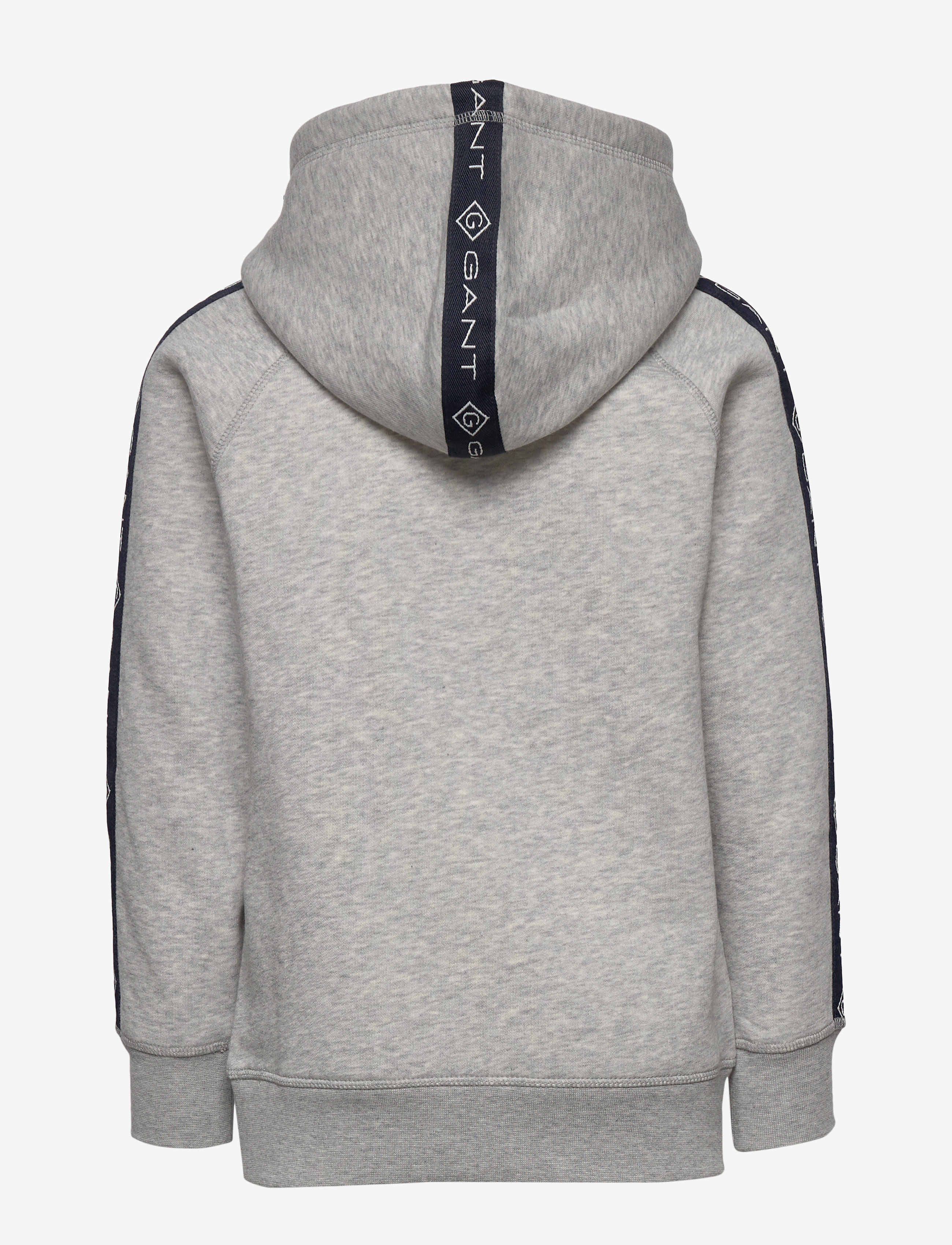 GANT - D1. LOCK UP STRIPE HOODIE - light grey melange - 1