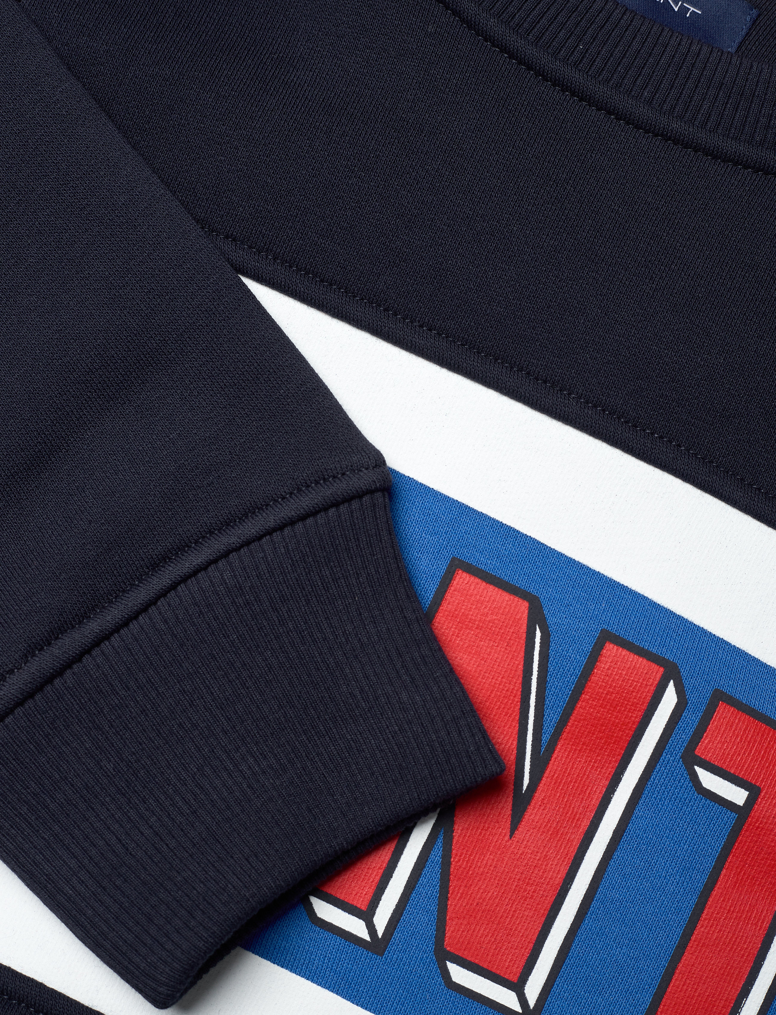GANT - D2. 3D VARSITY C-NECK SWEAT - evening blue - 2