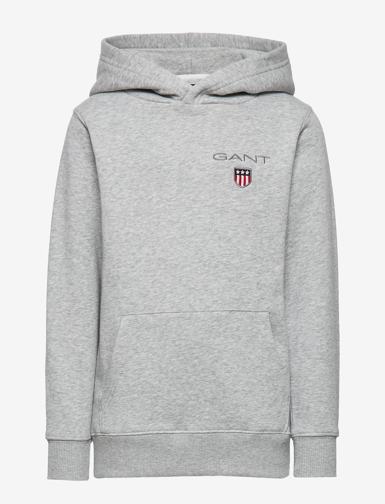 GANT - D1. MEDIUM SHIELD SWEAT HOODIE - light grey melange - 0