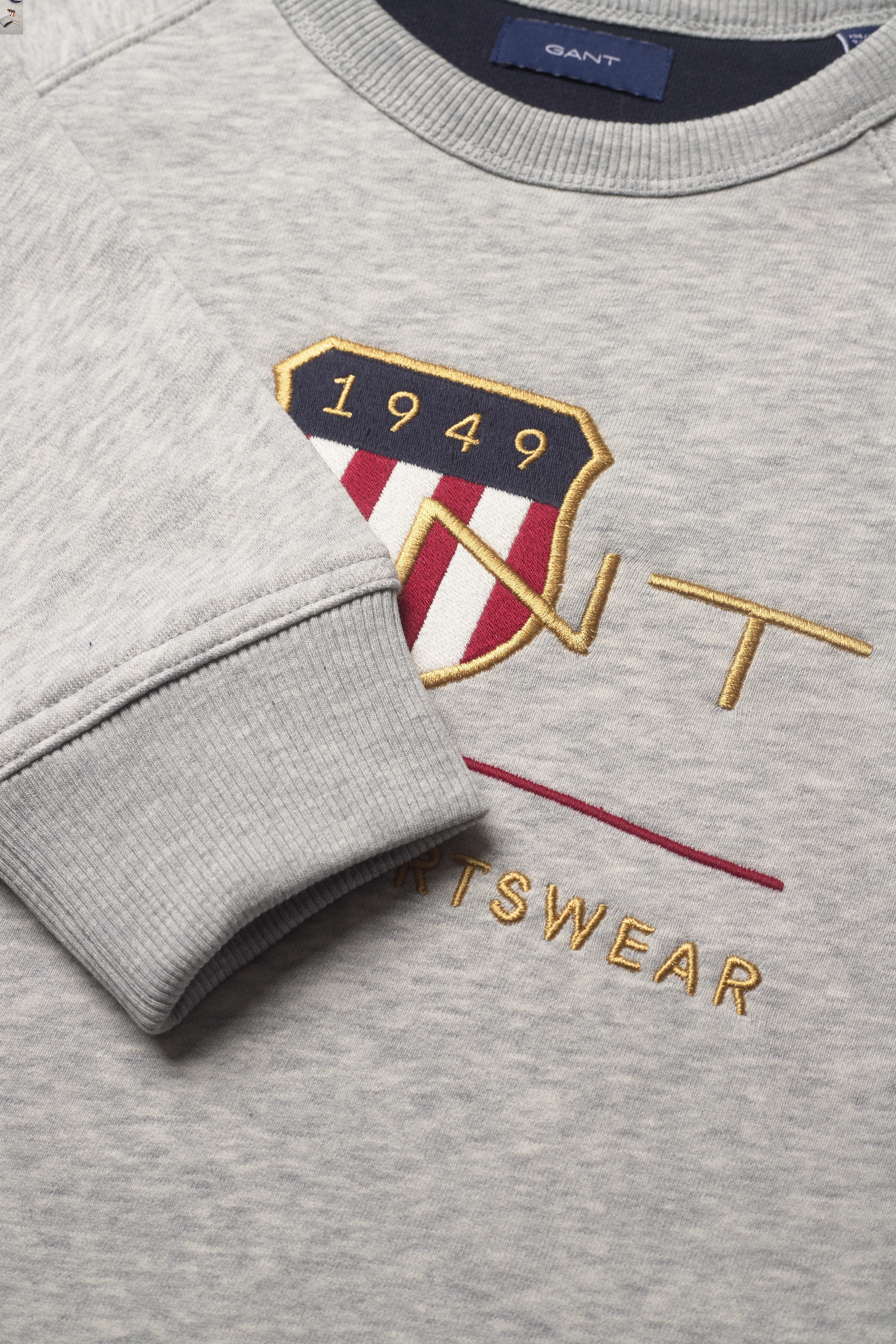 GANT - ARCHIVE SHIELD C-NECK SWEAT - light grey melange - 2