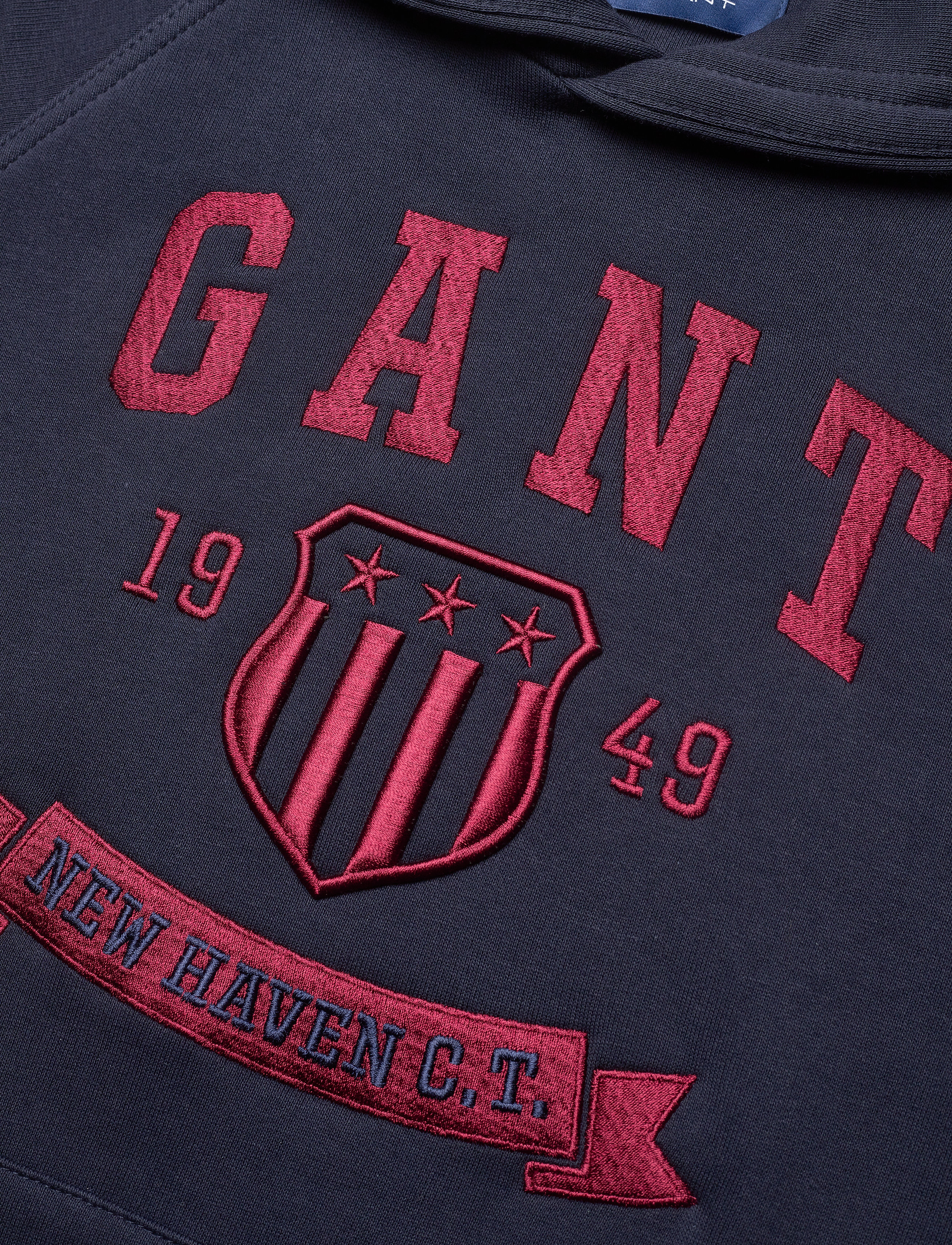 GANT - D2. NEW HAVEN BANNER HOODIE - evening blue - 2