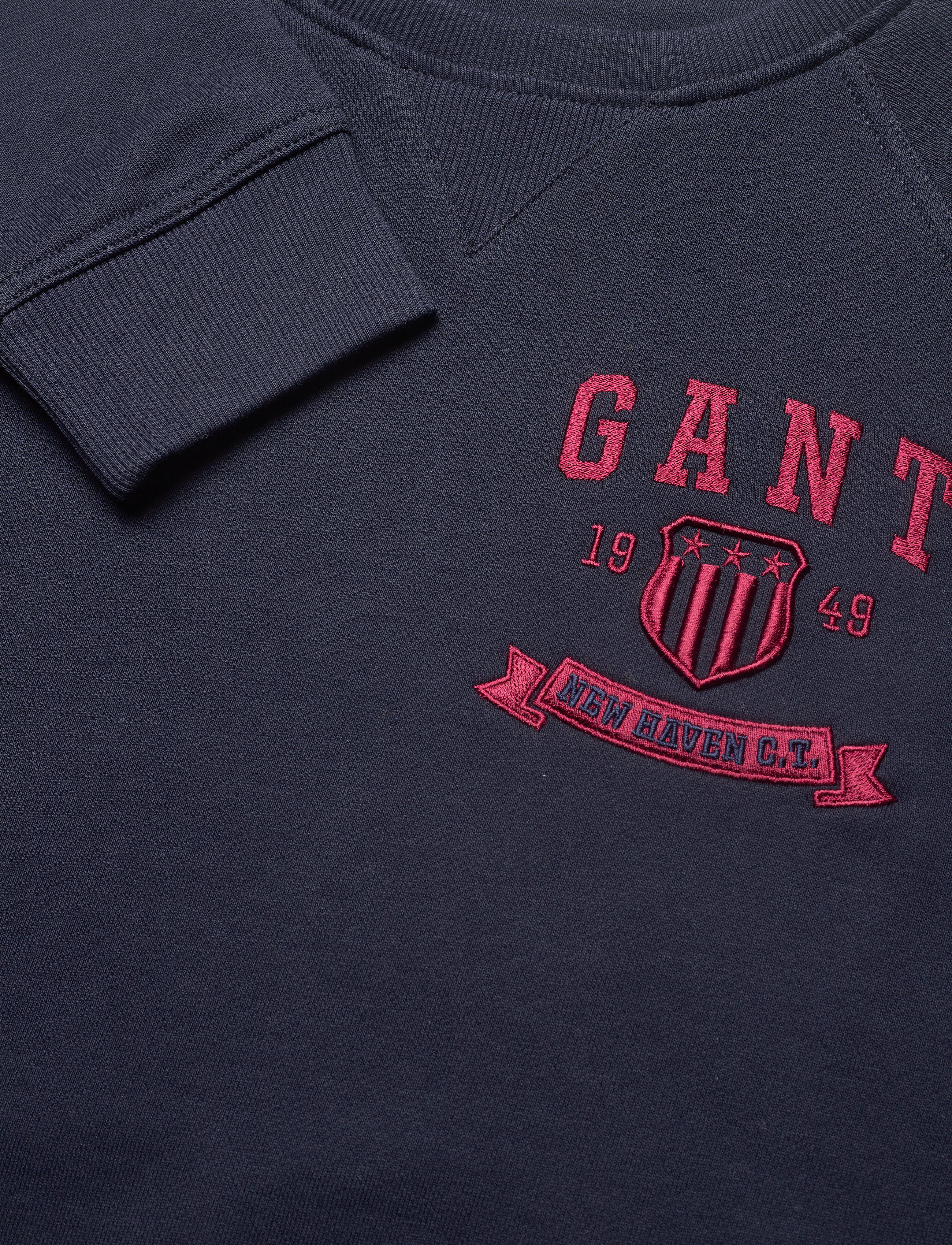 GANT - D2. NEW HAVEN BANNER C-NECK - evening blue - 2