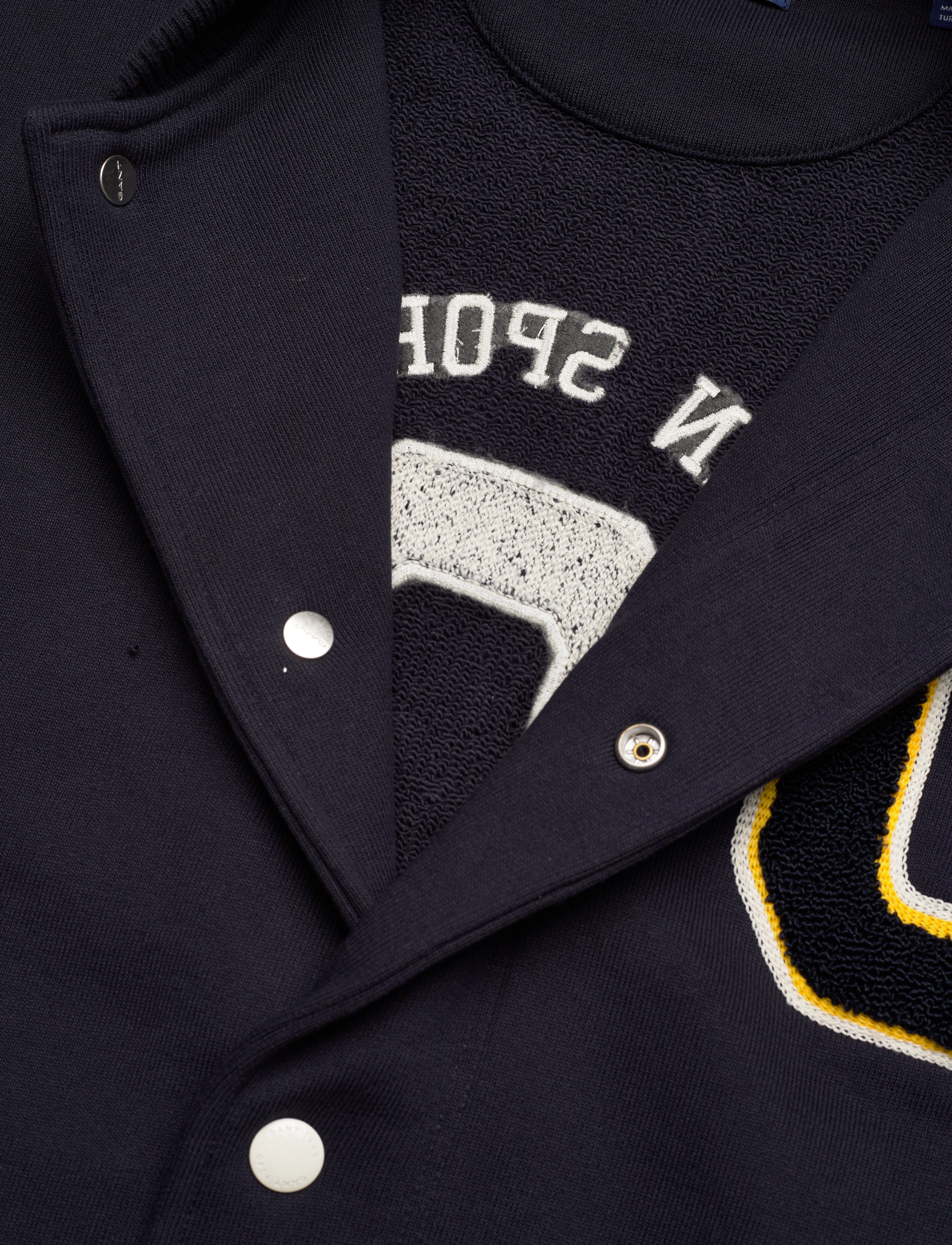 GANT - D2. GANT VARSITY JERSEY JACKET - evening blue - 2