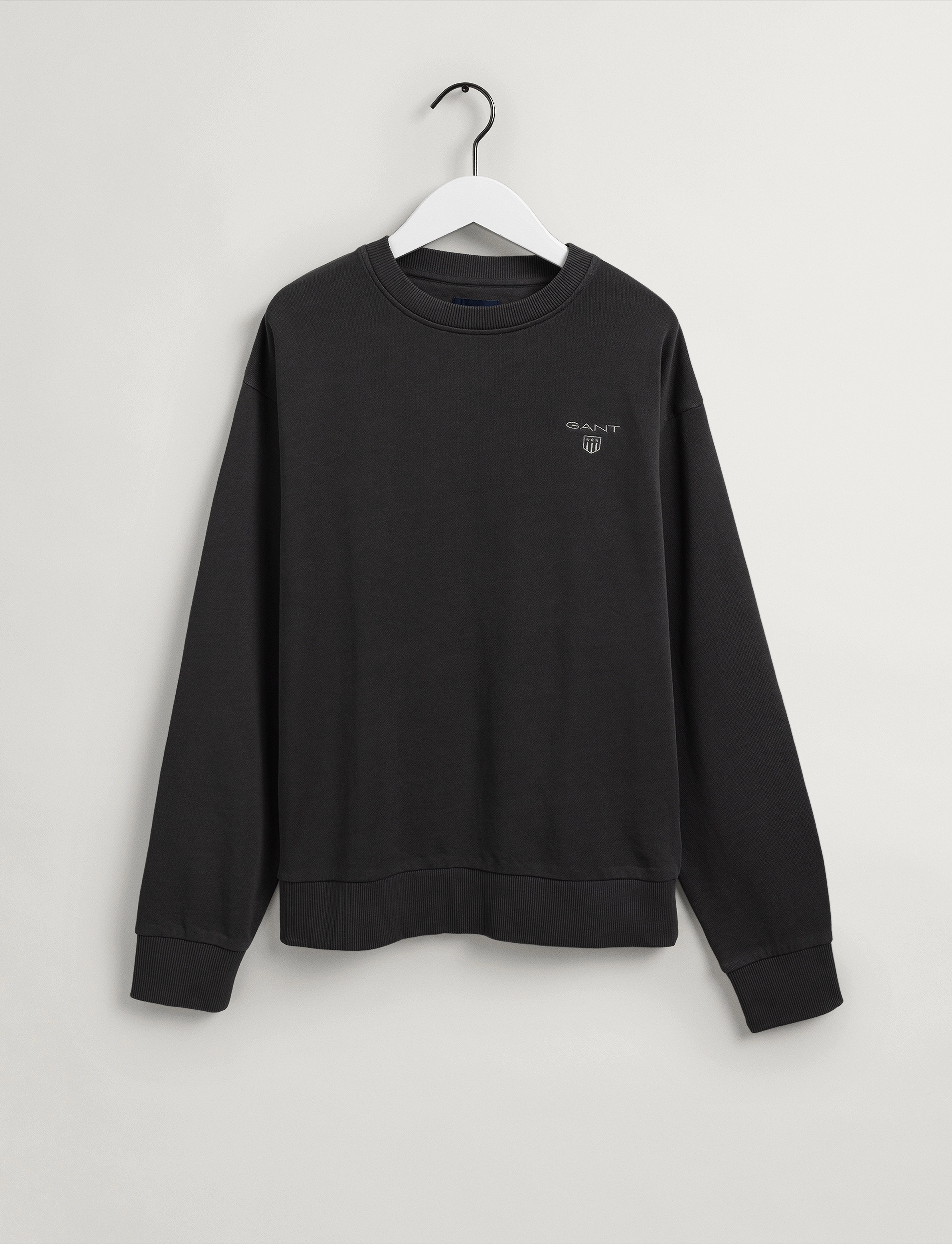 GANT - D2. CONTRAST SHIELD C-NECK - dark graphite - 3